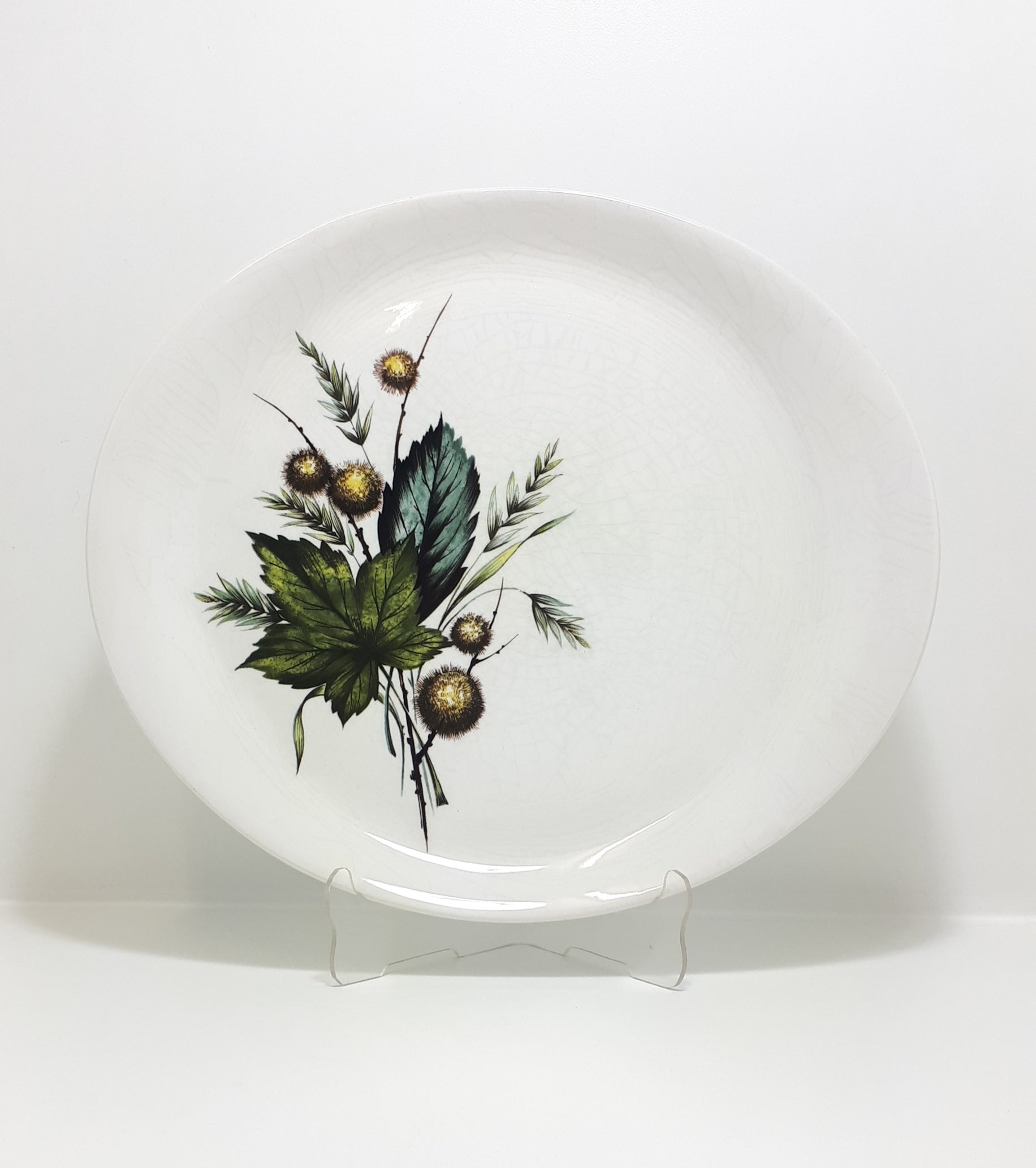 Retro Vintage 1970’s Wood & Sons Alpine Ironstone Oval Serving Platter  – Sherwood Pattern