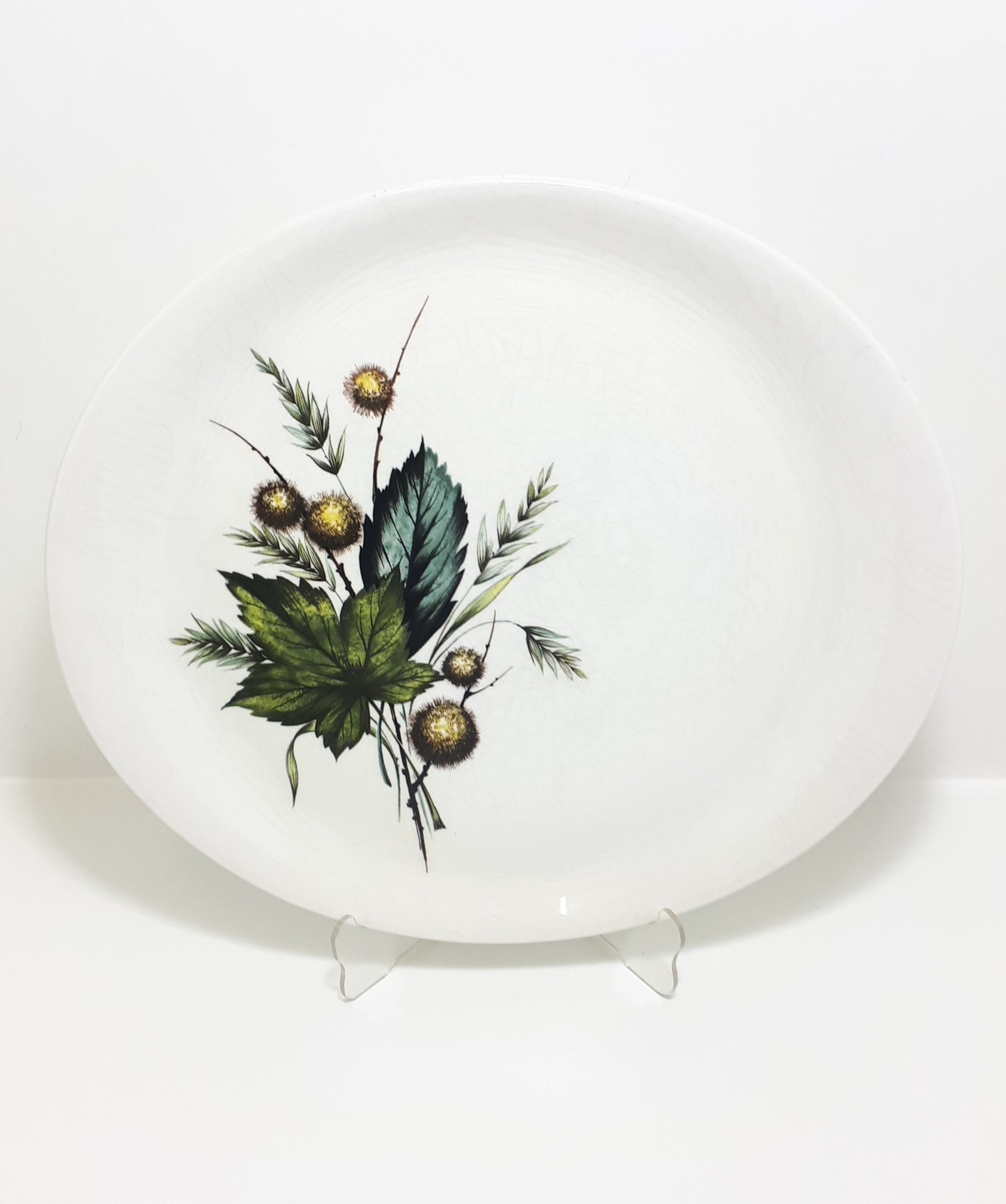 Retro Vintage 1970’s Wood & Sons Alpine Ironstone Oval Serving Platter  – Sherwood Pattern