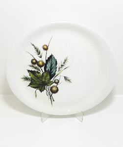 Retro Vintage 1970’s Wood & Sons Alpine Ironstone Oval Serving Platter  – Sherwood Pattern