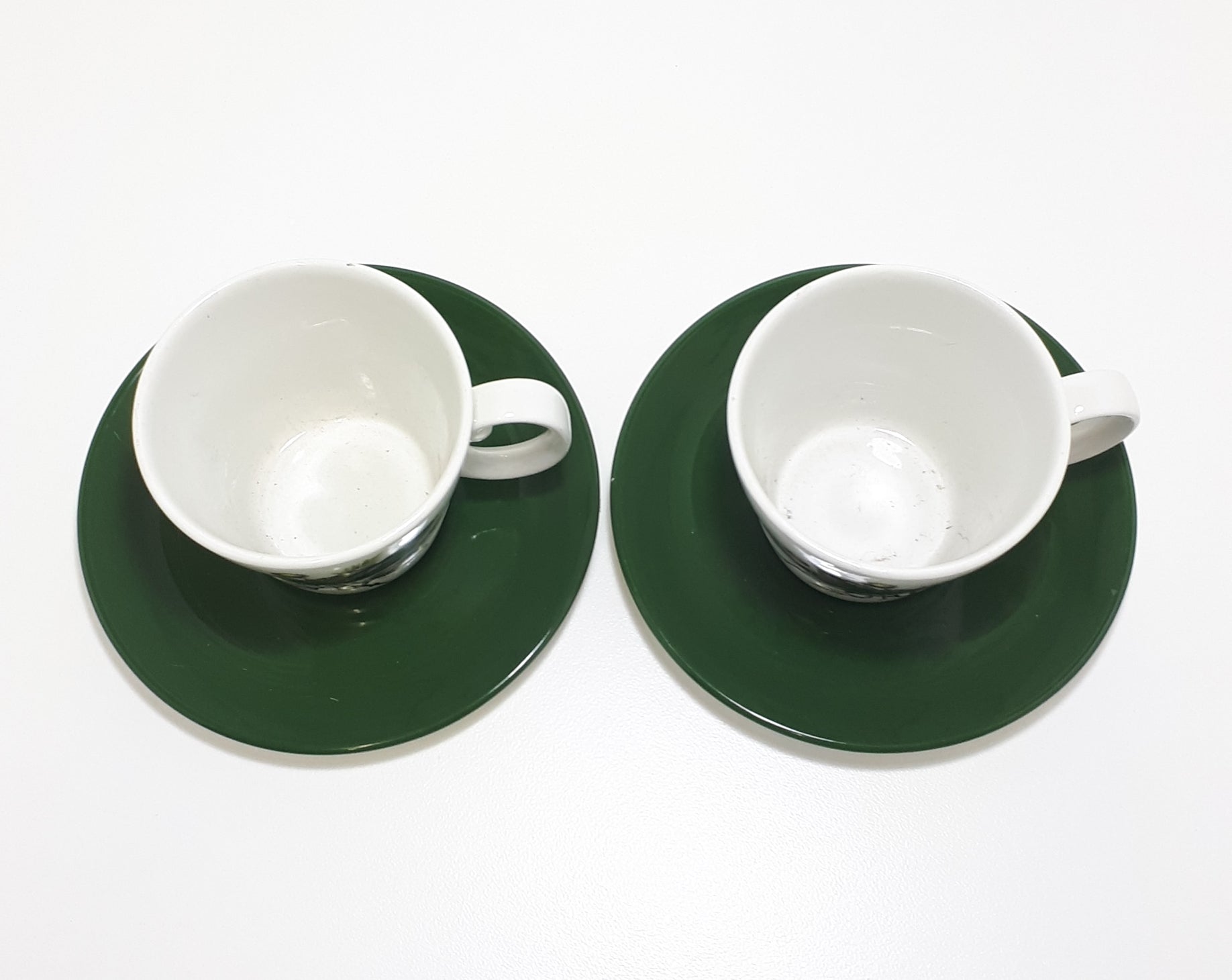 Retro Vintage 1970’s Wood & Sons Alpine Ironstone Set Of 2 Tea Duos (Cup & Saucer)  – Sherwood Pattern
