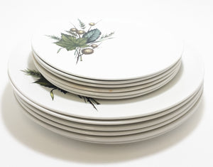 Retro Vintage 1970’s Wood & Sons Alpine Ironstone Set Of 12 Plates (6 Dinner Plates & 6 Side Plates  – Sherwood Pattern