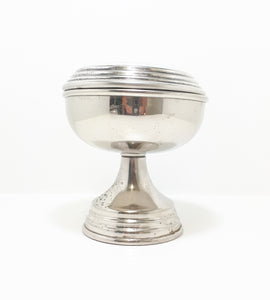 1920’s Antique Silver Plated & Lidded Pedestal Condiment Or Sweets Bowl