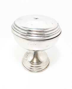 1920’s Antique Silver Plated & Lidded Pedestal Condiment Or Sweets Bowl