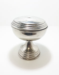 1920’s Antique Silver Plated & Lidded Pedestal Condiment Or Sweets Bowl