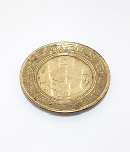 Small Vintage Brass Judaica Dish