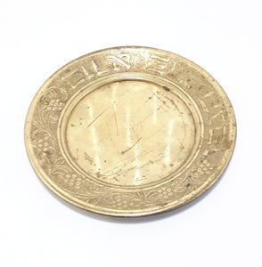 Small Vintage Brass Judaica Dish