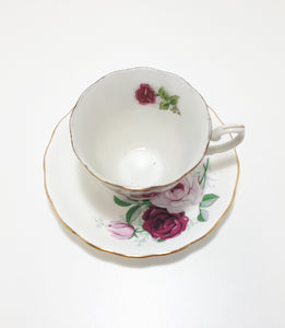 Vintage Assembled Tea Duo With Roses & Gold Trim
