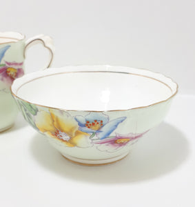 Paragon China Creamer / Milk Jug & Open Sugar Bowl – Pattern Unknown