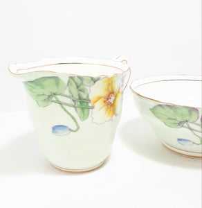 Paragon China Creamer / Milk Jug & Open Sugar Bowl – Pattern Unknown
