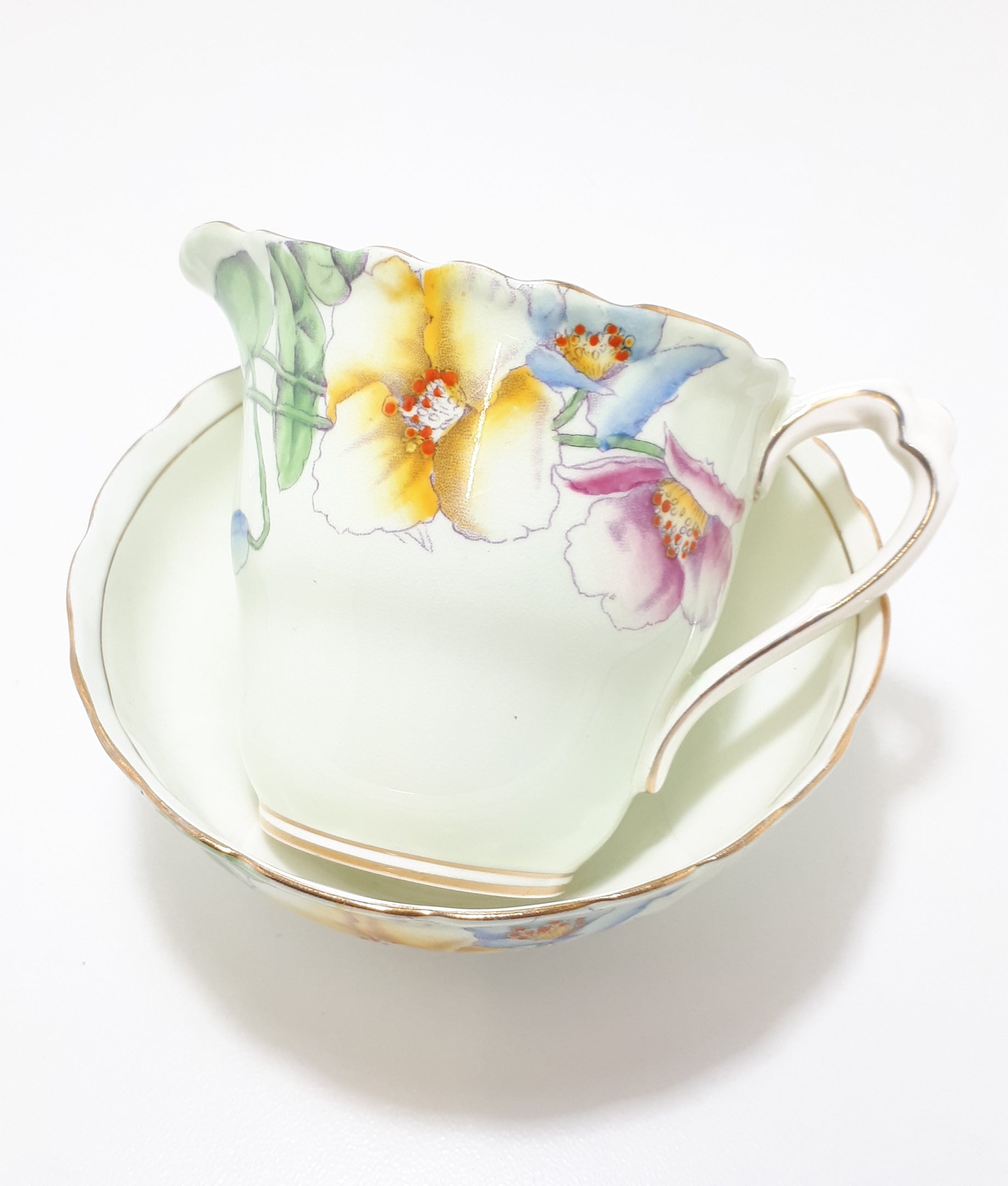 Paragon China Creamer / Milk Jug & Open Sugar Bowl – Pattern Unknown