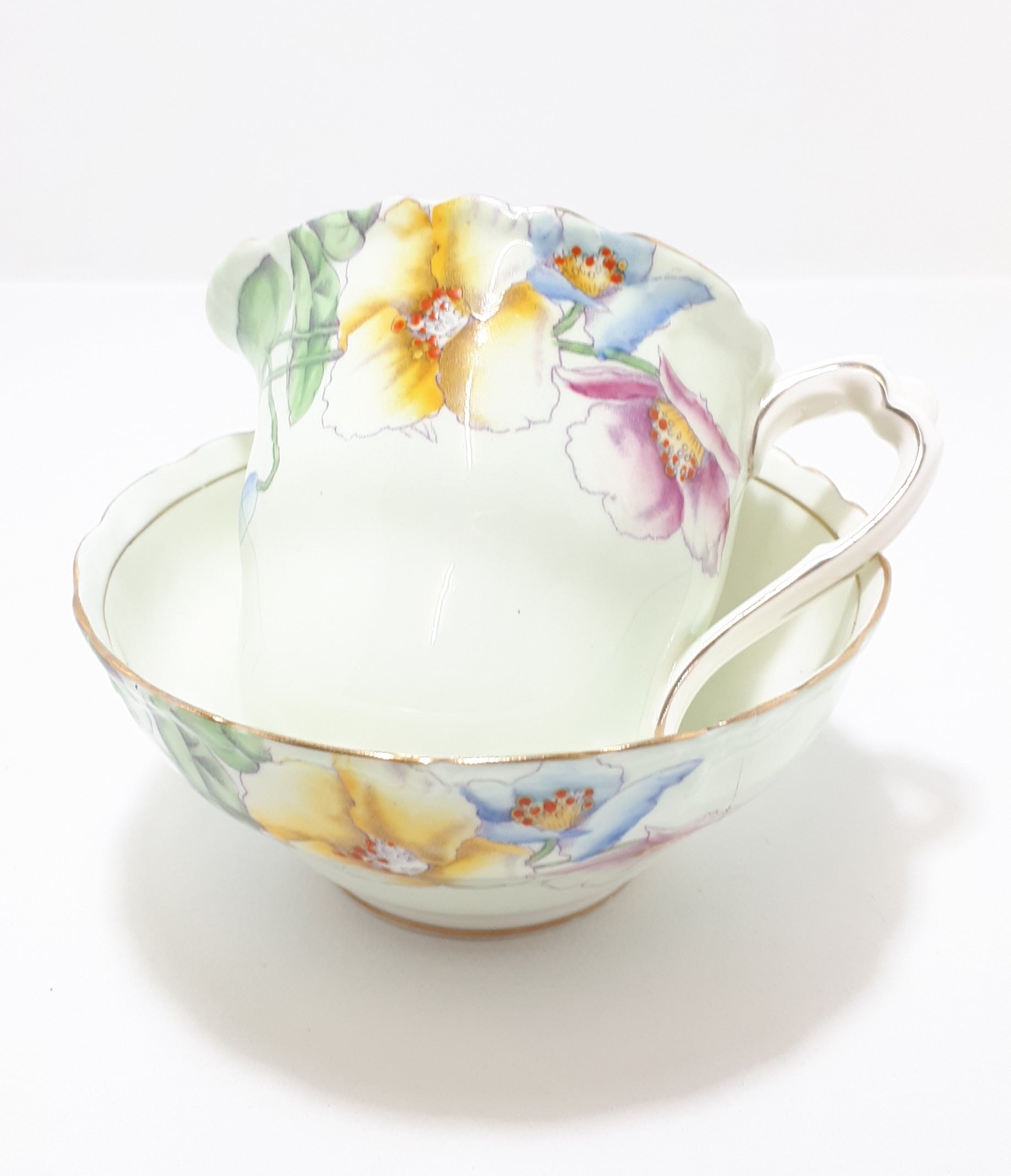 Paragon China Creamer / Milk Jug & Open Sugar Bowl – Pattern Unknown