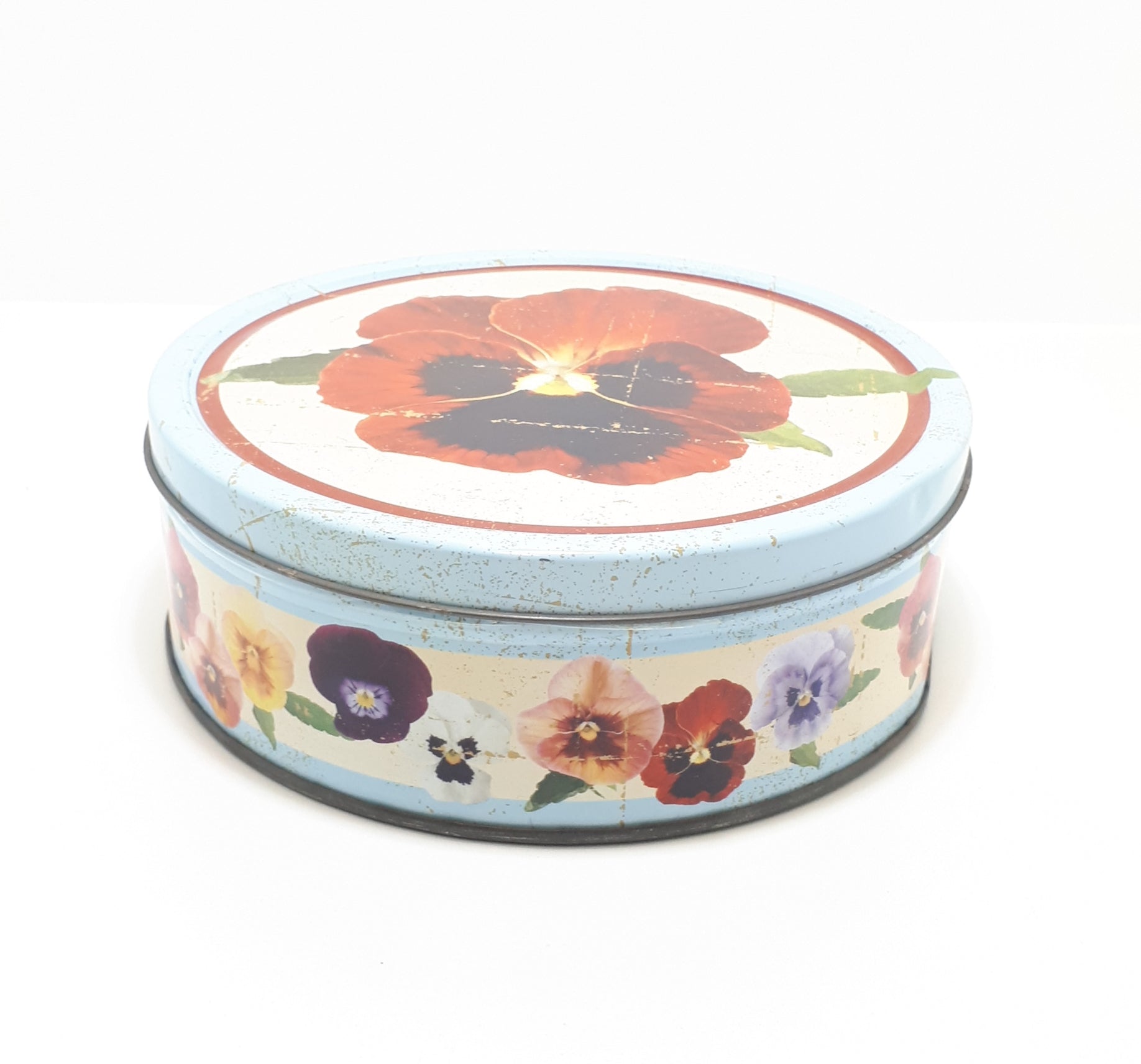 Collectable Vintage Biscuit Tin – Romantic Flowers