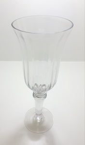Tall Clear Glass Flower Vase In The Shape Of A Wine Glass
