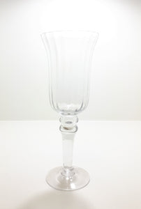 Tall Clear Glass Flower Vase In The Shape Of A Wine Glass