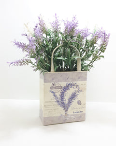 Metal Décor Bag With Plastic Lavender