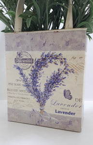 Metal Décor Bag With Plastic Lavender