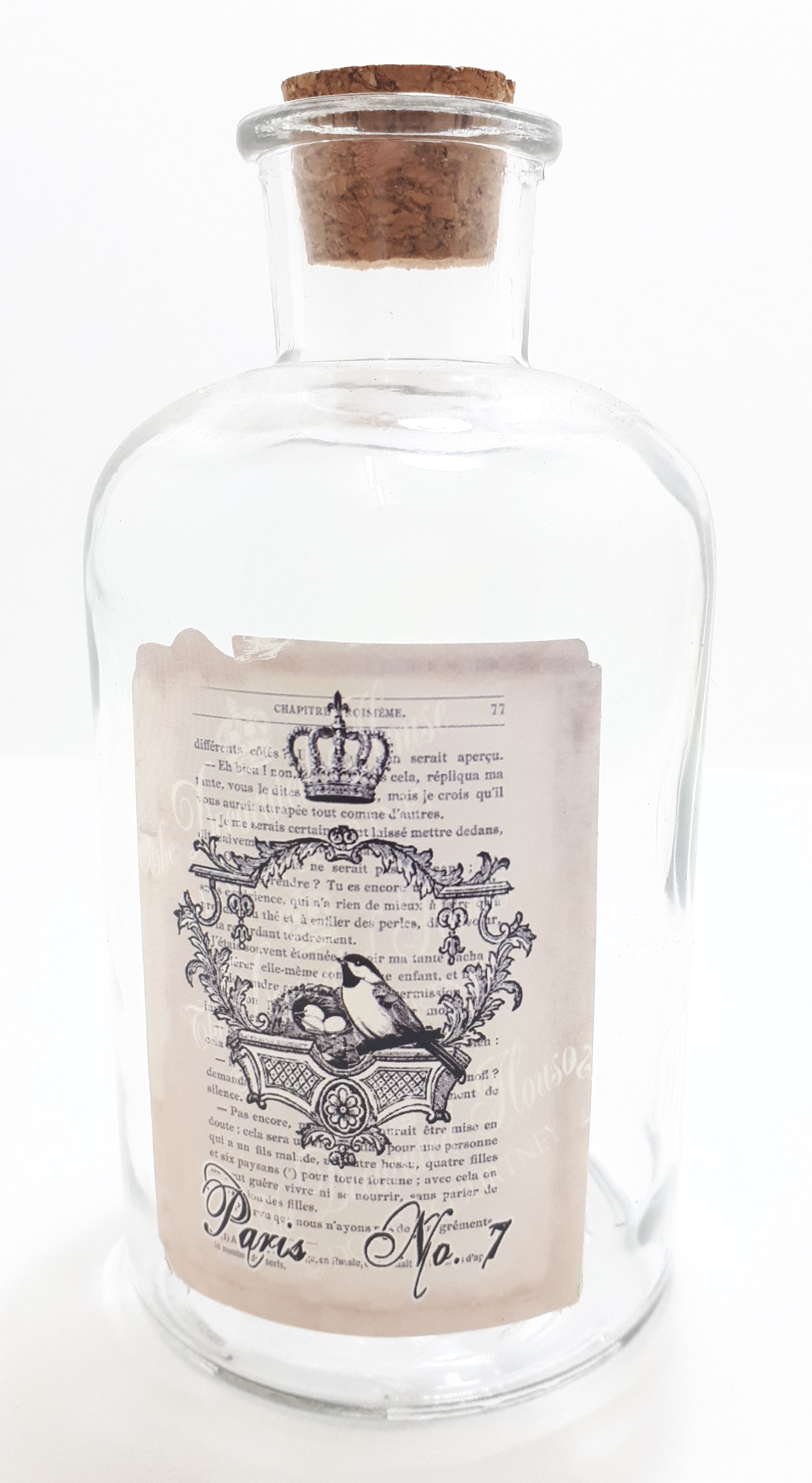 Decorative Bottle With Cork Stopper