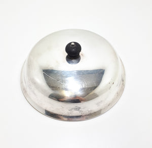 Antique Silver Plated Dome Shaped Lid With Black Bakelite Finial