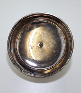 Antique Silver Plated Dome Shaped Lid With Black Bakelite Finial