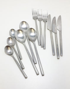 12 Piece Part Stainless Steel Cutlery Set – Modernist Style