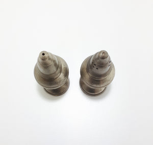 Vintage 1960-1970’s Set Of Silver Plated Art Deco Salt & Pepper Shakers