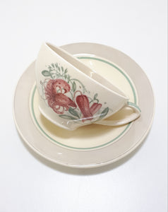 Susie Cooper Tea Duo (Cup & Saucer) –Tiger Lily Pattern