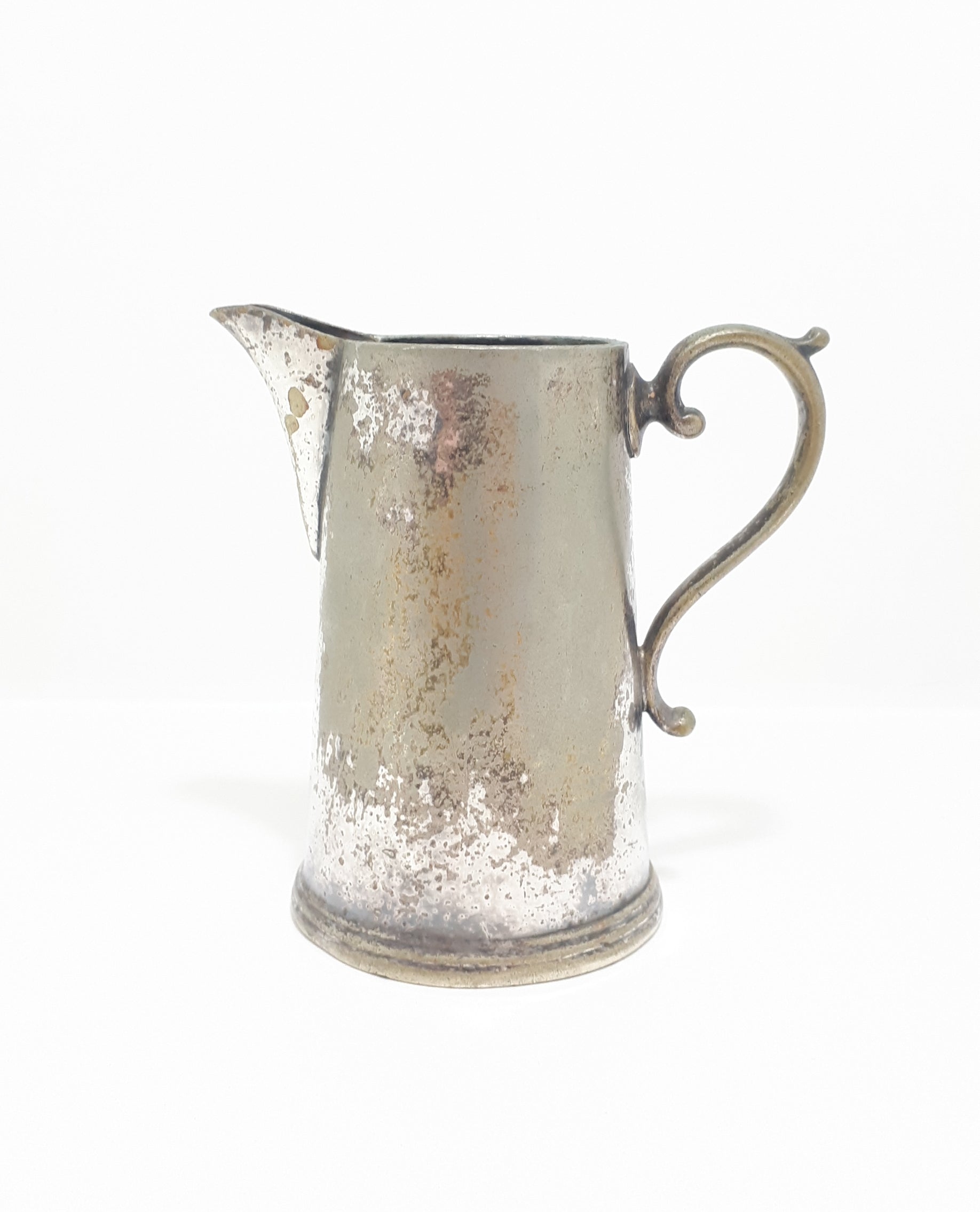 Antique 1896+ Silver Plated Fenton Bros. Ltd Sheffield Creamer / Milk Jug With Edwardian Handle