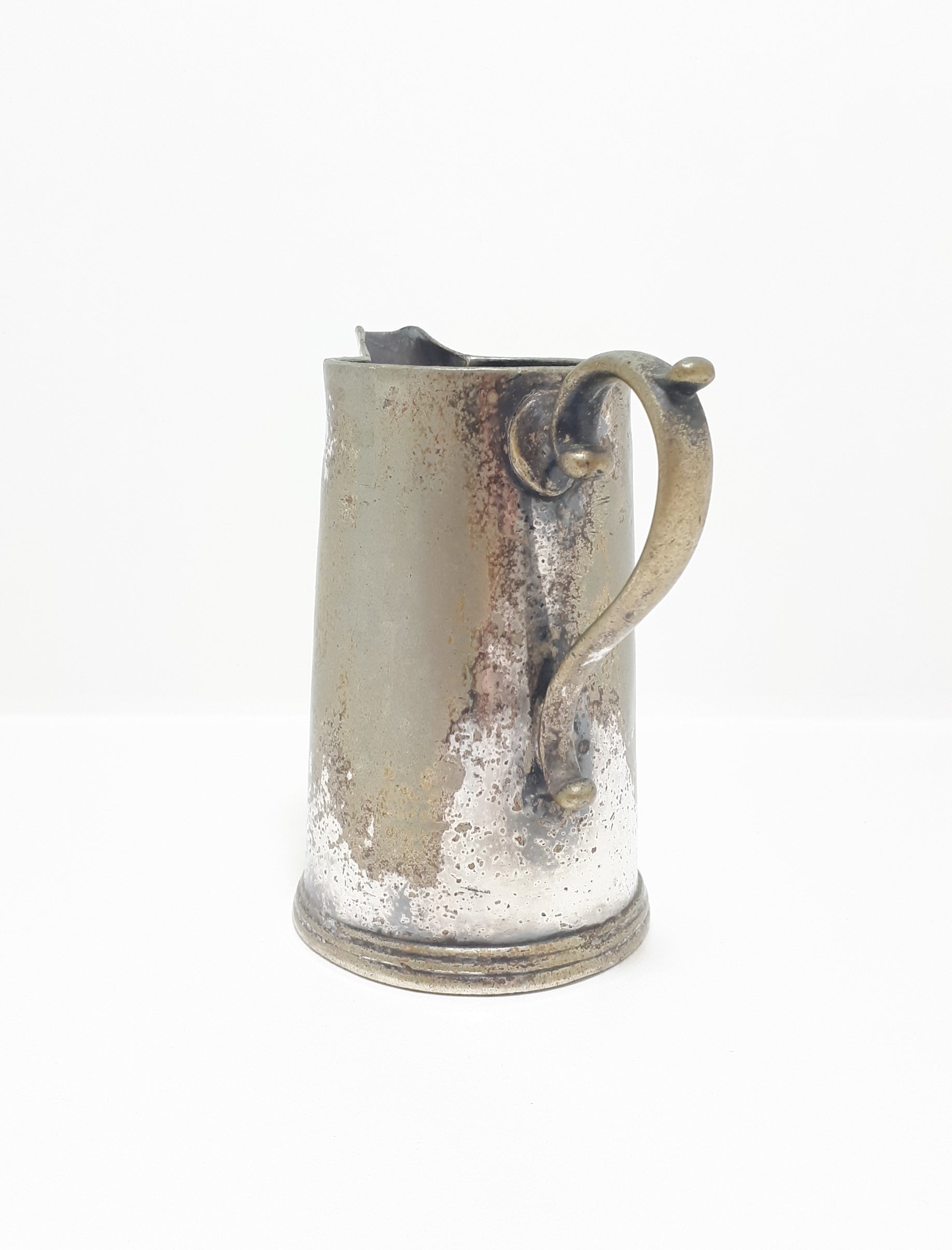 Antique 1896+ Silver Plated Fenton Bros. Ltd Sheffield Creamer / Milk Jug With Edwardian Handle