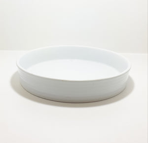 Contemporary White Ceramic Kitchen Confidential Baking Dish / Pie Dish