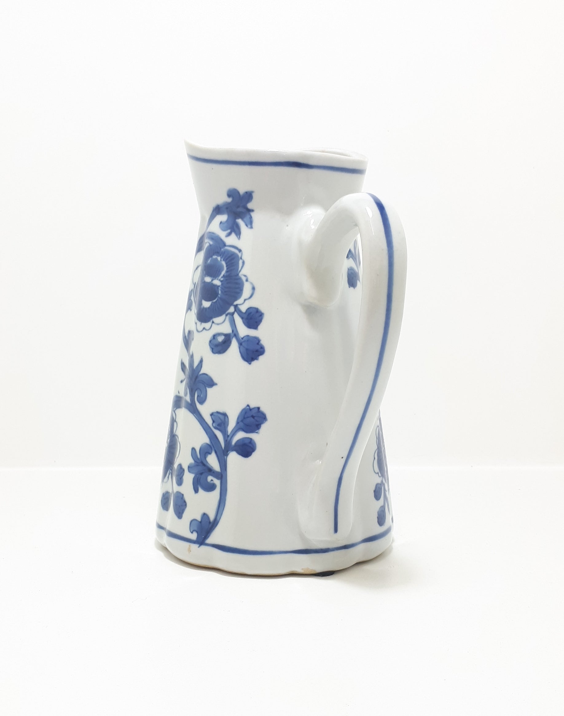 Contemporary & Decorative Blue & White Porcelain Floral Display Jug