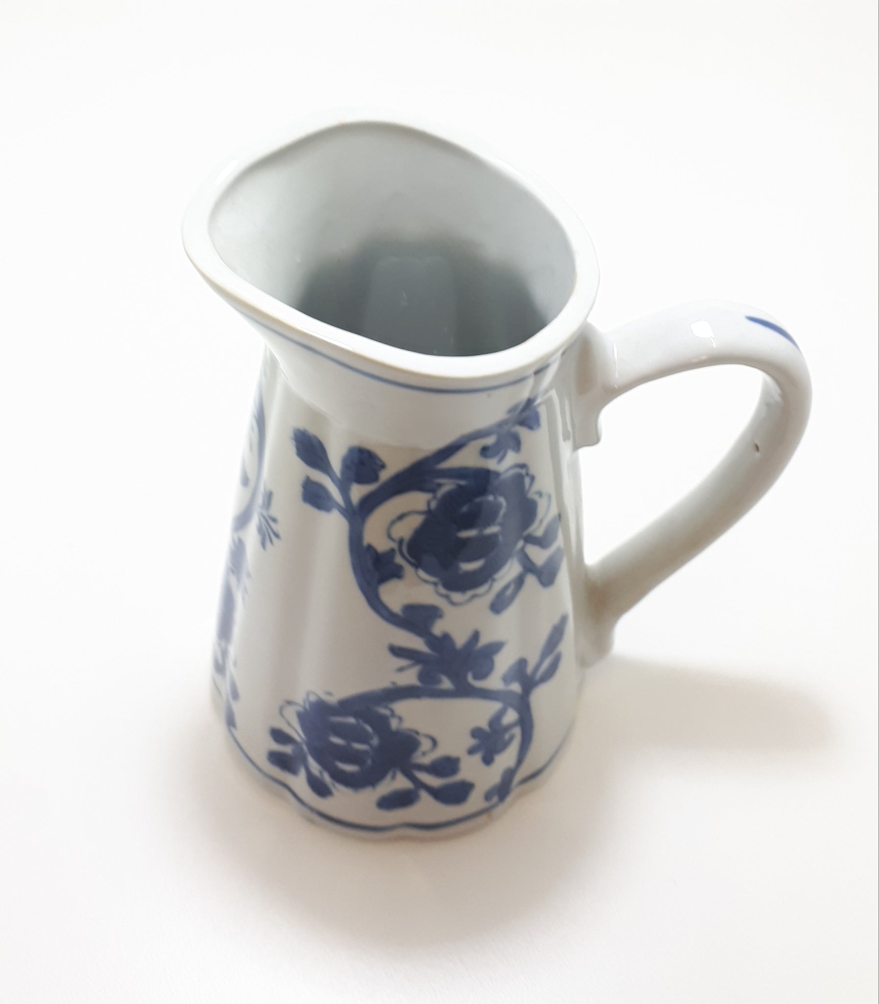 Contemporary & Decorative Blue & White Porcelain Floral Display Jug
