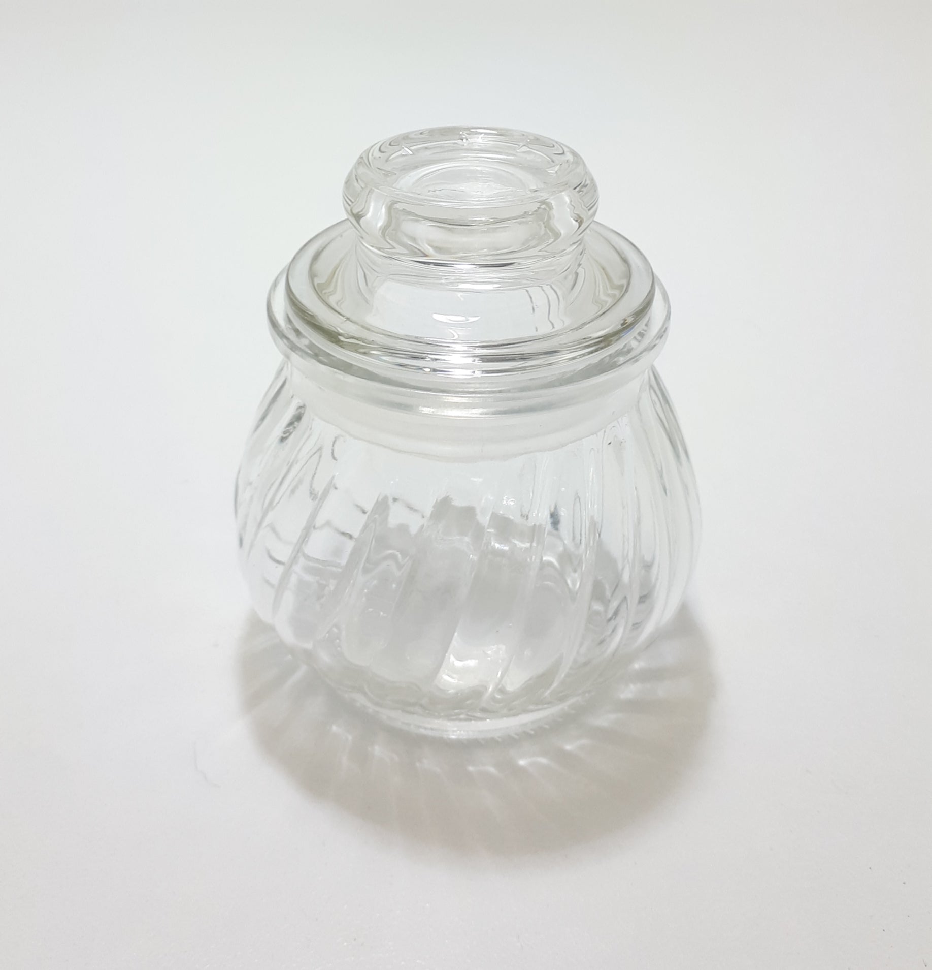 Small Clear Glass Storage Jar With Airtight Lid