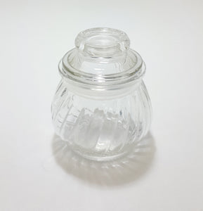 Small Clear Glass Storage Jar With Airtight Lid