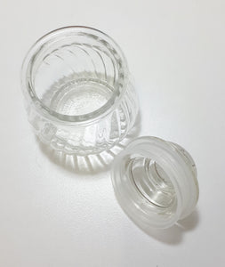 Small Clear Glass Storage Jar With Airtight Lid