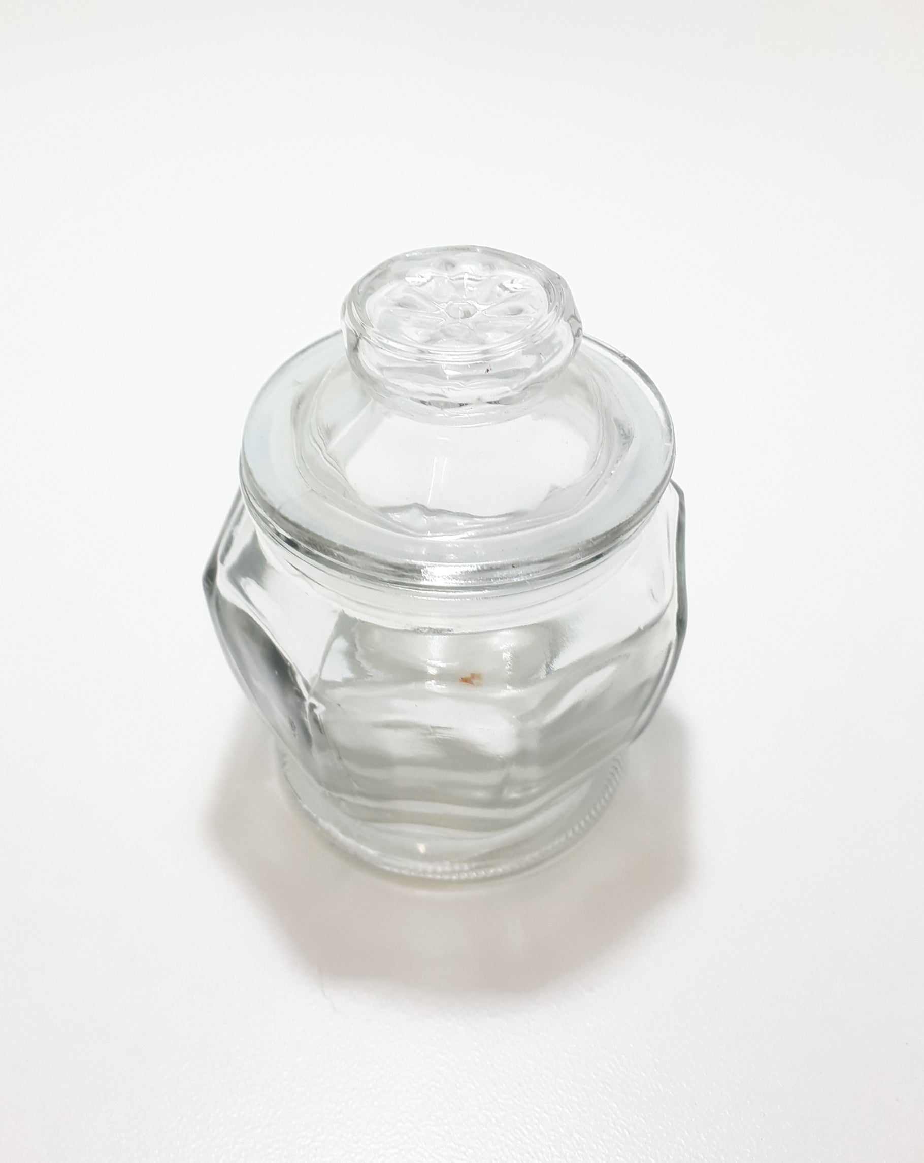 Small Clear Glass Storage Jar With Airtight Lid