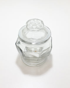 Small Clear Glass Storage Jar With Airtight Lid