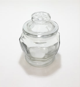 Small Clear Glass Storage Jar With Airtight Lid