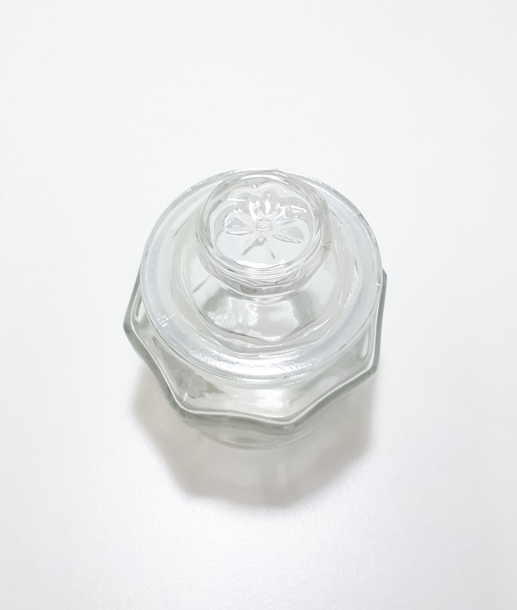 Small Clear Glass Storage Jar With Airtight Lid