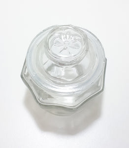Small Clear Glass Storage Jar With Airtight Lid