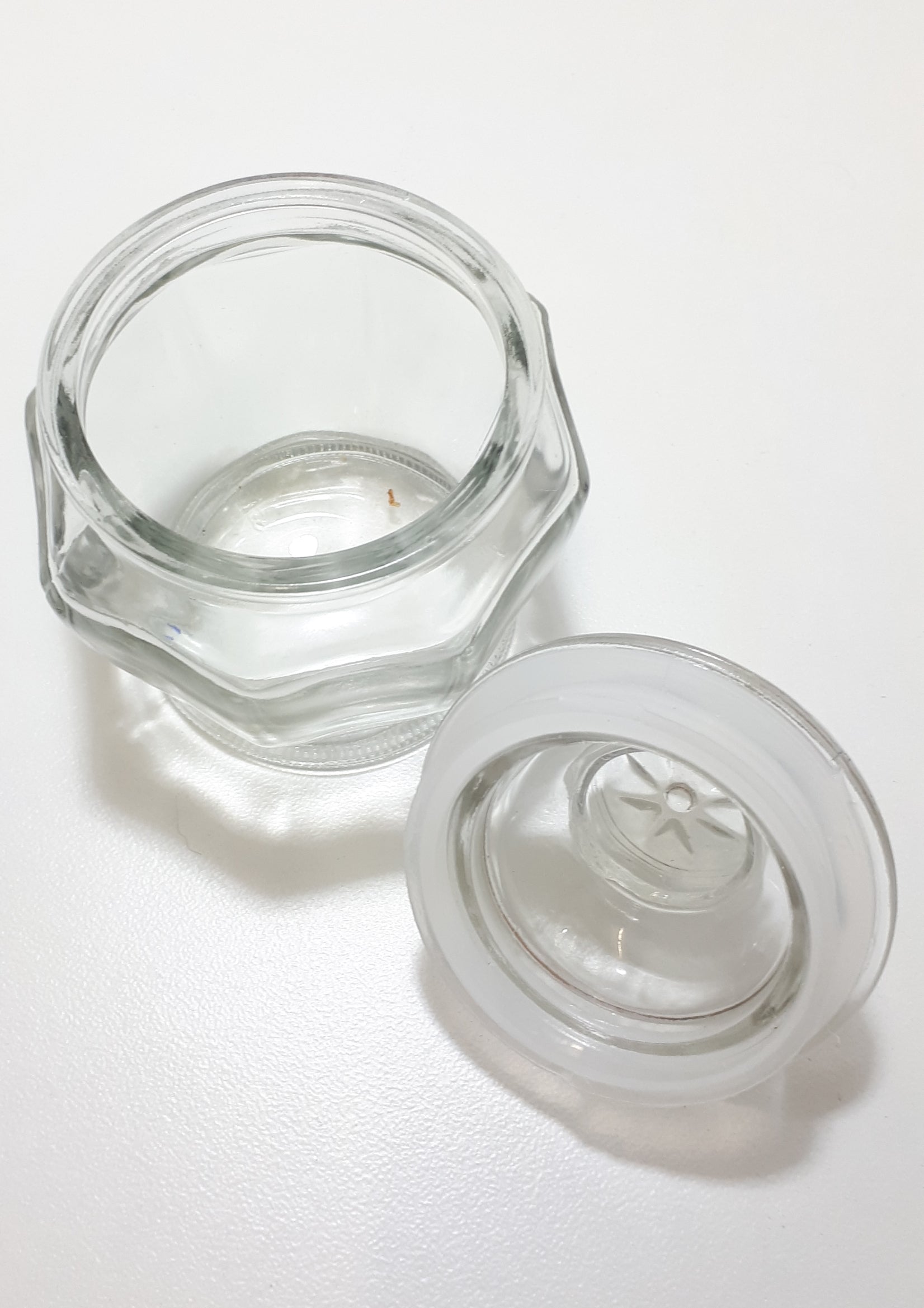 Small Clear Glass Storage Jar With Airtight Lid