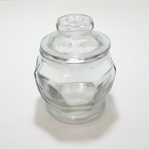 Small Clear Glass Storage Jar With Airtight Lid