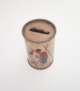 Small Collectable Antique Money Tin