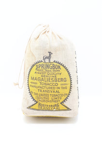 Vintage WWII Extremely Rare 4oz Springbok Magaliesberg Tobacco Bag – Complete With Tobacco Inside