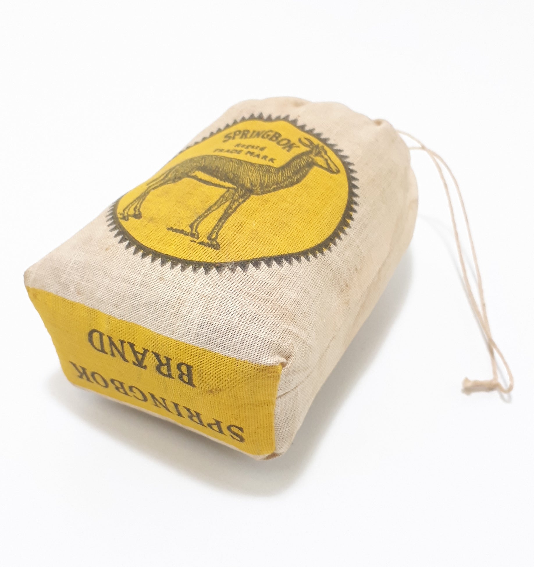 Vintage WWII Extremely Rare 4oz Springbok Magaliesberg Tobacco Bag – Complete With Tobacco Inside
