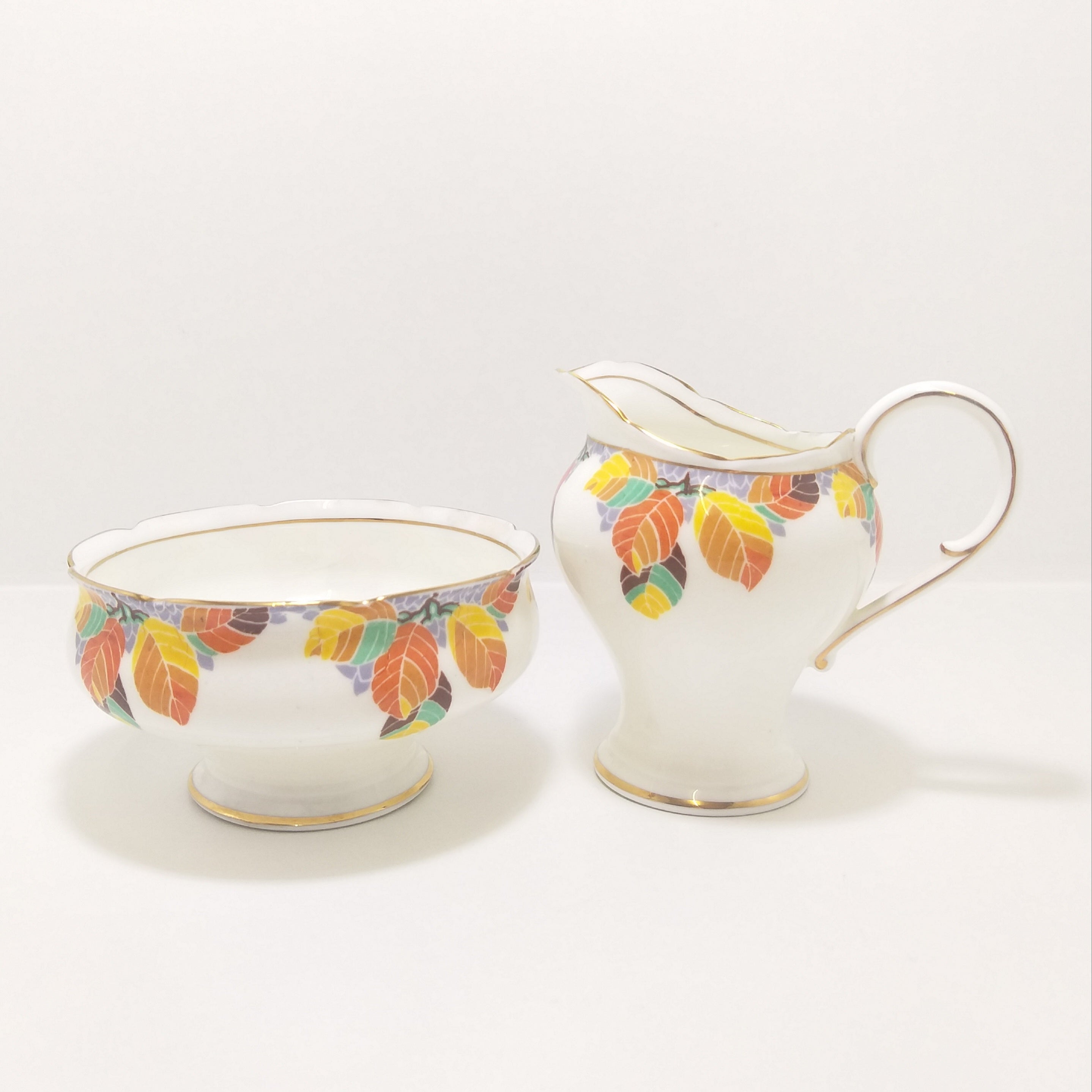 Exquisite Vintage Paragon China Creamer & Open Sugar Bowl – Pattern No. X3167 (Untraceable)
