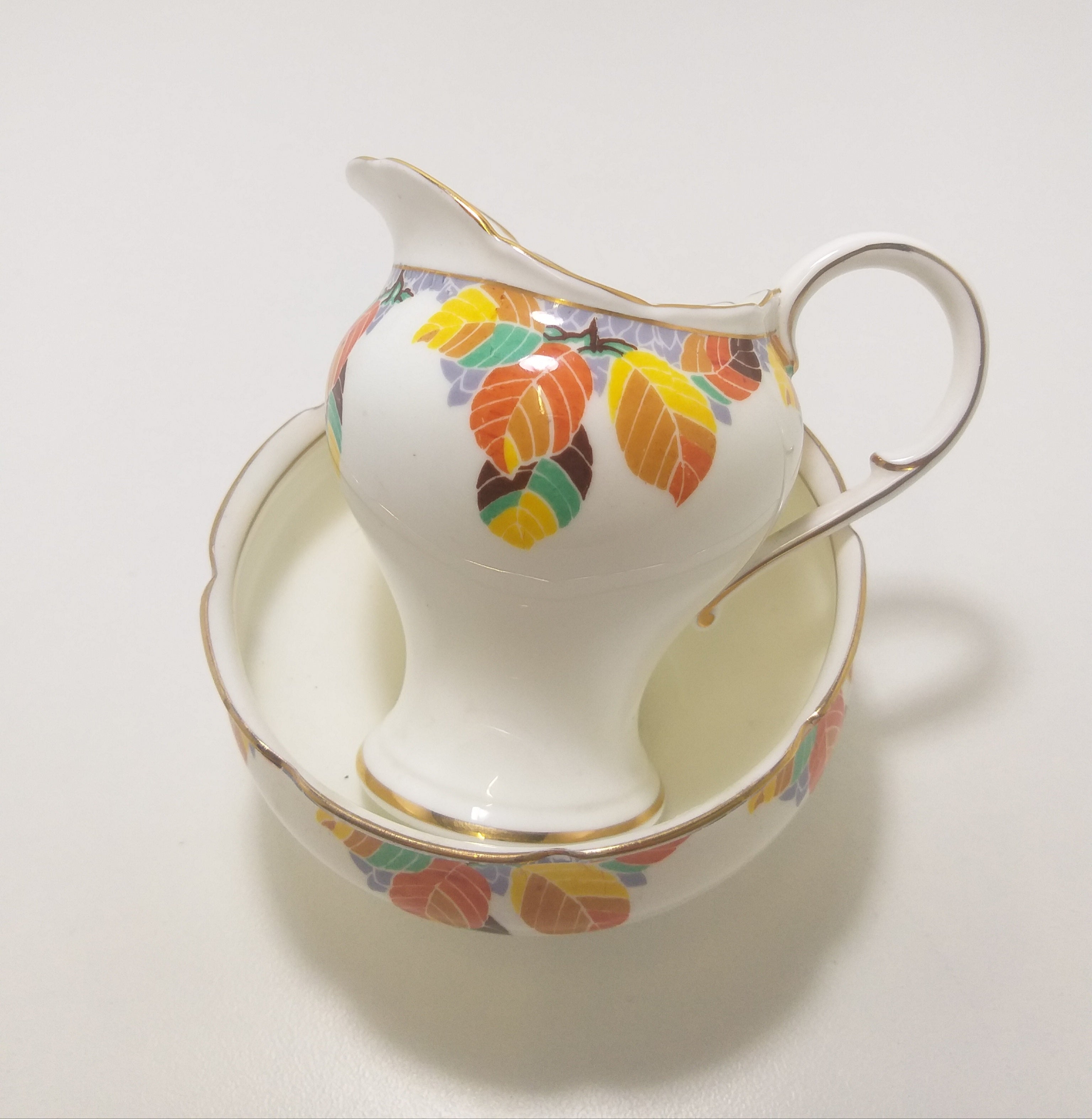 Exquisite Vintage Paragon China Creamer & Open Sugar Bowl – Pattern No. X3167 (Untraceable)