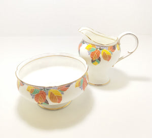 Exquisite Vintage Paragon China Creamer & Open Sugar Bowl – Pattern No. X3167 (Untraceable)