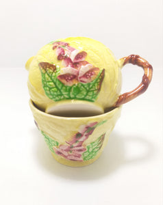 1950’s Vintage Carlton Ware Creamer & Open Sugar Bowl – Foxglove Design