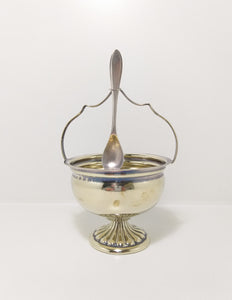 Vintage 1930-1940’s Silver Plated (EPNS A1) Sugar Bowl With Handle & Pedestal Base