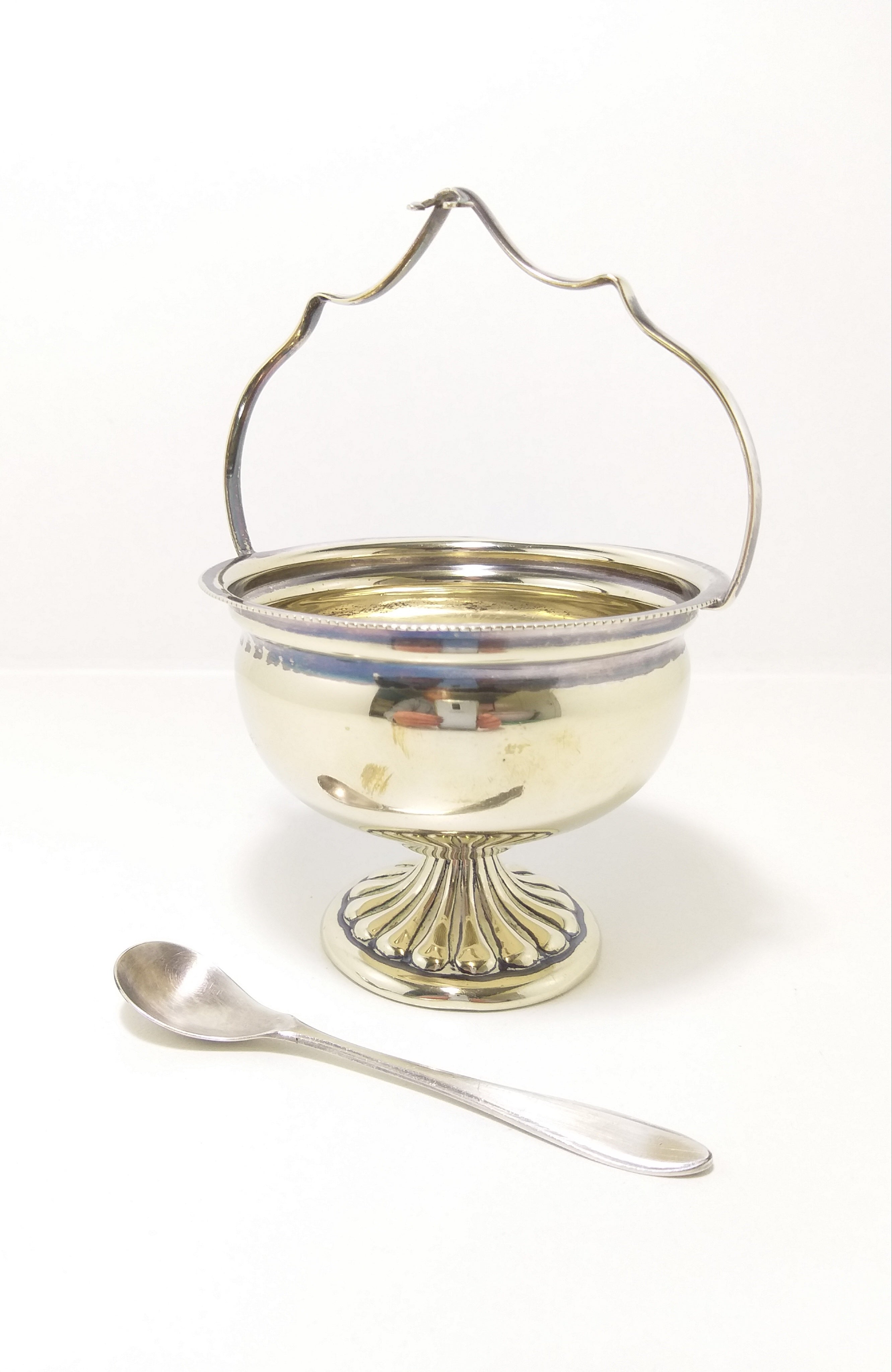 Vintage 1930-1940’s Silver Plated (EPNS A1) Sugar Bowl With Handle & Pedestal Base